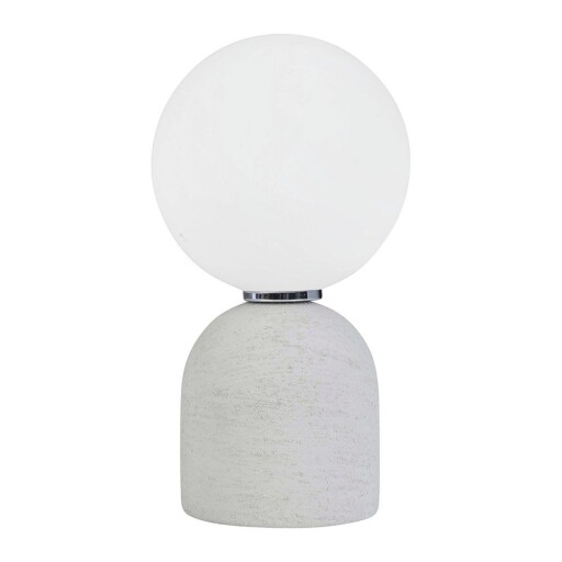 Veioză gri din ceramică cu abajur din sticlă (înălțime 22 cm) Jael – Yes Everyday