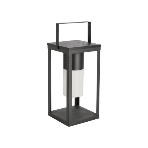 Felinar cu LED negru solar/cu USB (înălțime 38 cm) Solar – Bizzotto
