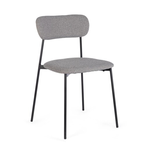 Scaun de dining gri tapițat Inka – Yes Everyday