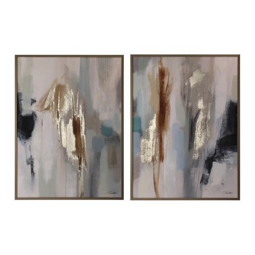 Tablouri cu ramă/pe pânză 2 buc. imprimate/cu elemente pictate manual 60x80 cm Gallery – Bizzotto