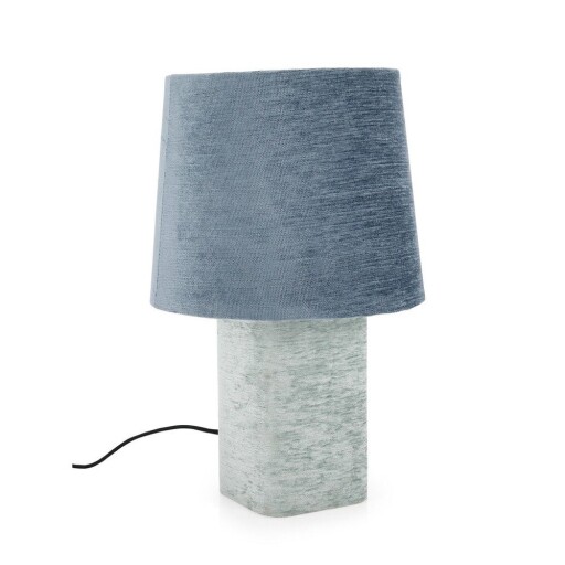 Veioză albastră din metal cu abajur textil (înălțime 50 cm) Demra – Bizzotto