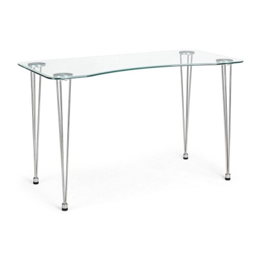 Birou cu blat din sticlă 60x120 cm Rondo – Bizzotto