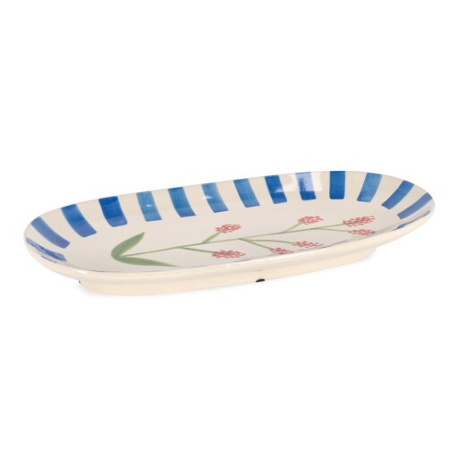 Farfurie albastră/crem pentru servire Daryel – Yes Everyday