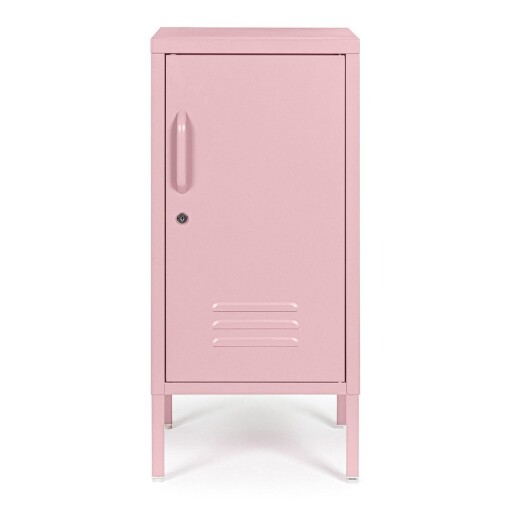 Dulap roz deschis din metal cu încuietoare 35x76x40 cm Cambridge – Yes Everyday