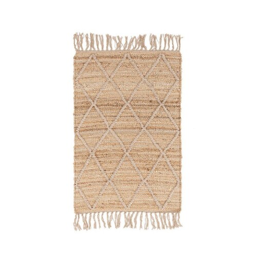 Covor în culoare naturală țesut manual din iută 60x90 cm Shaila – Yes Everyday