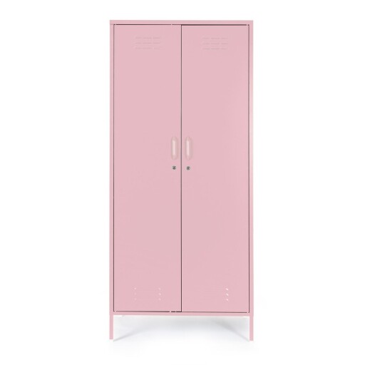 Dulap roz deschis din metal cu încuietoare 80x185x50 cm Cambridge – Yes Everyday