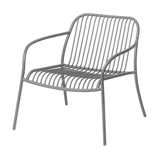 Fotoliu de grădină gri din metal Yua Wire – Blomus