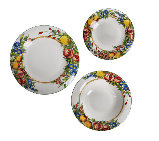 Serviciu de masa 18 piese, Prospero, Brandani, portelan New Bone China