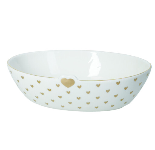 Bol, Amore Mio Cuori , Brandani, 17.5x13x5 cm, 300 ml, portelan New Bone China