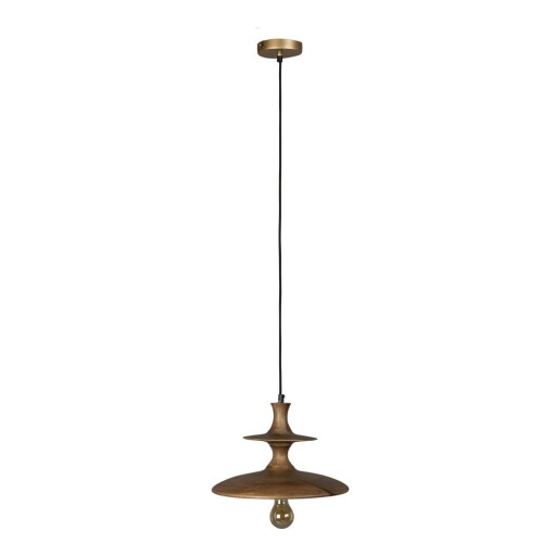Lustră în culoare naturală închisă din lemn de mango ø 34 cm Cath – Dutchbone
