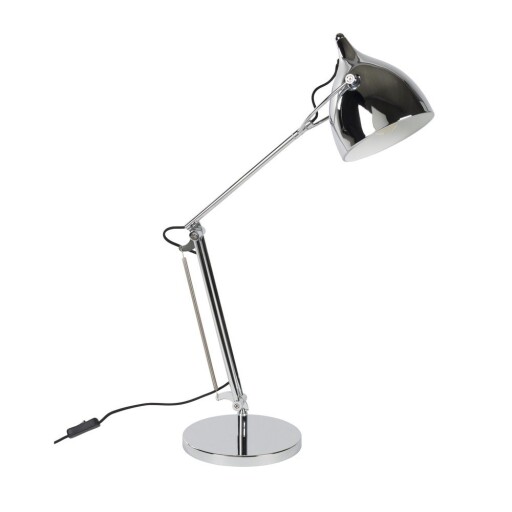 Veioză argintie cu structură flexibilă din metal cu abajur din metal (înălțime 37 cm) Reader – Zuiver