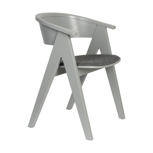 Scaun de living gri cu cotiere tapițat NDSM – Zuiver