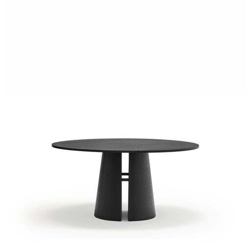 Masă de dining rotundă cu aspect de lemn de frasin ø 157 cm Cep – Teulat