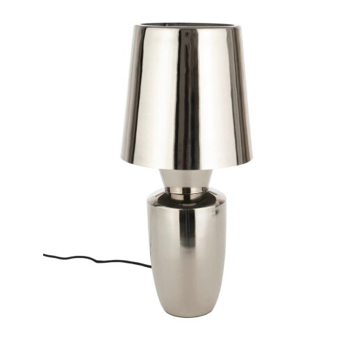 Veioză argintie din metal cu abajur din metal (înălțime 42 cm) Classy – Zuiver