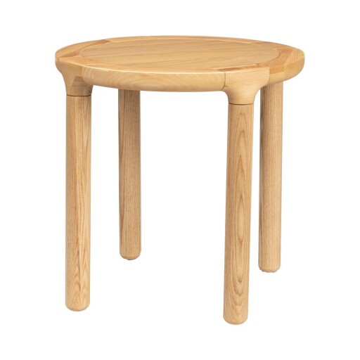 Măsuță auxiliară rotundă cu aspect de lemn de stejar ø 45 cm Storm – Zuiver