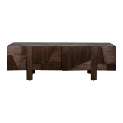 Comodă TV în culoare naturală închisă din lemn masiv 188x60x45 cm Bruneau – Dutchbone
