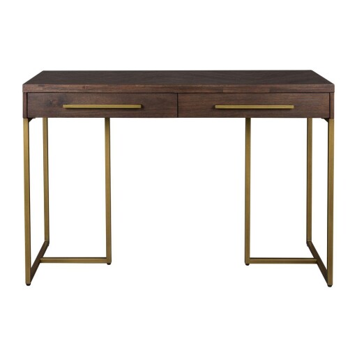 Masă consolă în culoare naturală închisă cu aspect de lemn de acacia 45x120 cm Class – Dutchbone