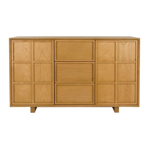 Comodă în culoare naturală din lemn de frasin 120x70x45 cm Raster – Zuiver