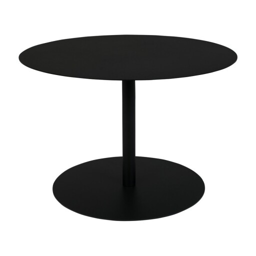 Măsuță de cafea neagră rotundă din metal ø 60 cm Snow – Zuiver
