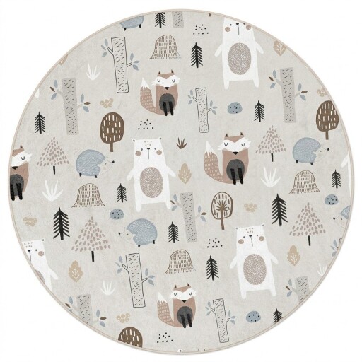 Covor pentru copii lavabil ø150 cm Forest Friends – Mila Home