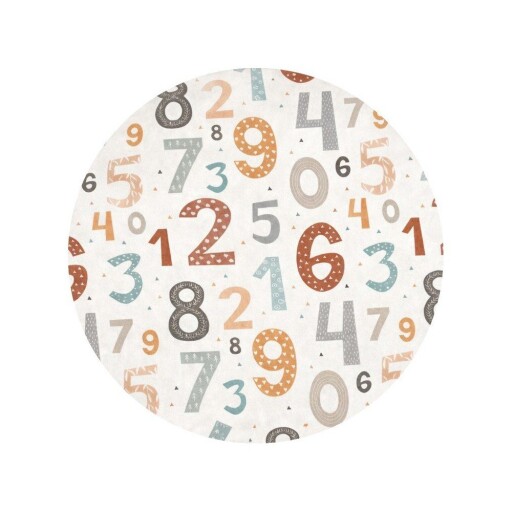 Covor de joacă pentru copii lavabil ø120 cm Happy Numbers – Mila Home
