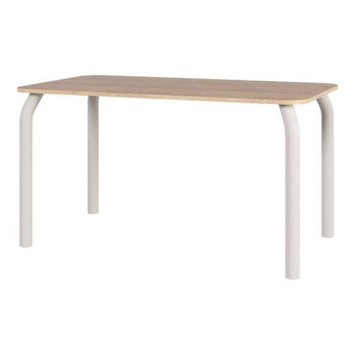 Masă de dining cu blat cu aspect de lemn de stejar 80x140 cm Meko – noo.ma
