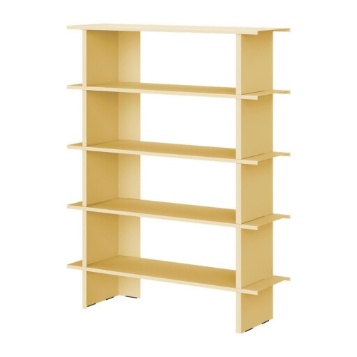 Bibliotecă galbenă din metal 120x156x37 cm Hes – noo.ma