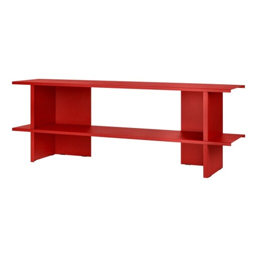Etajeră roșie din metal 160x57x37 cm Hes – noo.ma