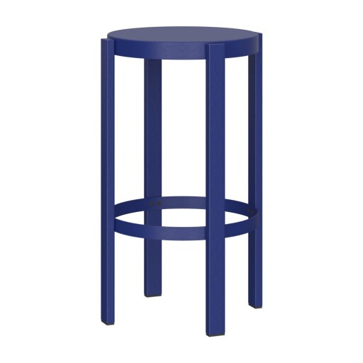 Scaun de bar albastru din oțel (înălțime șezut 65 cm) Doon – noo.ma