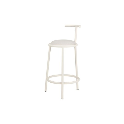 Scaun de bar bej din metal (înălțime șezut 68 cm) Hogo – noo.ma