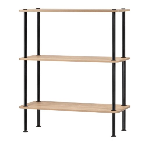 Etajeră în culoare naturală cu aspect de lemn de stejar 80x90,5x35 cm Teidi – noo.ma