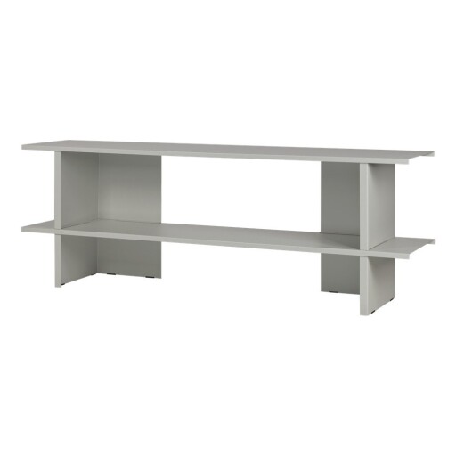 Etajeră gri deschis din metal 160x57x37 cm Hes – noo.ma