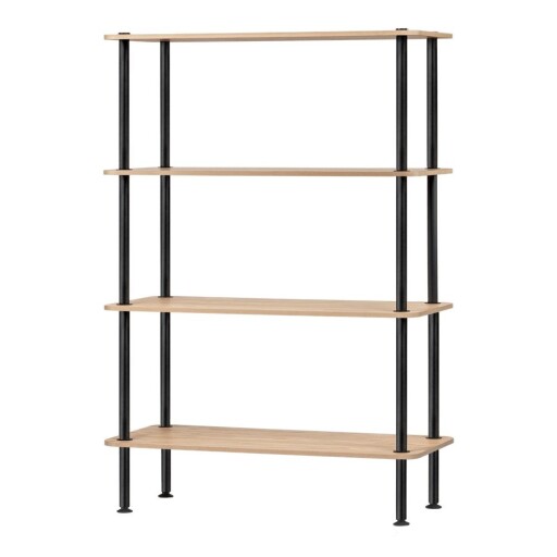 Etajeră în culoare naturală cu aspect de lemn de stejar 80x127x35 cm Teidi – noo.ma