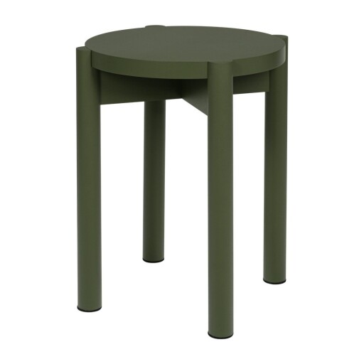 Scaun tip taburet verde din lemn de fag Hopp – noo.ma