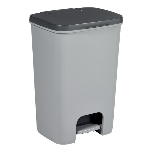 Coș de gunoi gri cu pedală din plastic 40 l Essentials – Curver