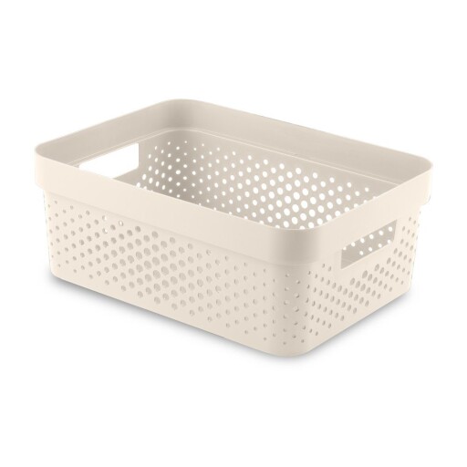 Coș de depozitare din plastic 36x27x14 cm Infinity Dots – Curver