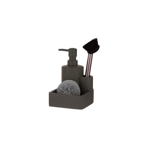 Suport pentru accesorii de spălat gri închis din polirășină Essentials – Ladelle