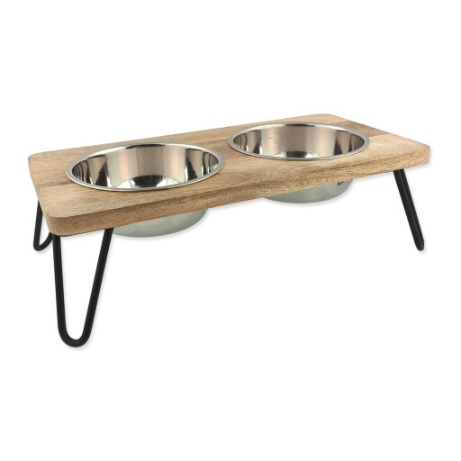 Set boluri cu suport pentru câini din lemn Dog Fantasy – Plaček Pet Products