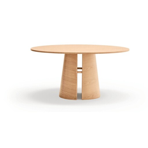Masă de dining rotundă cu aspect de lemn de frasin ø 157 cm Cep – Teulat