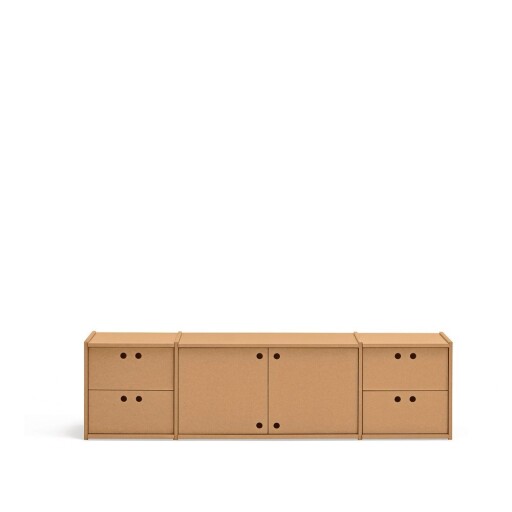 Comodă TV în culoare naturală 157x42x40 cm Wally – Teulat