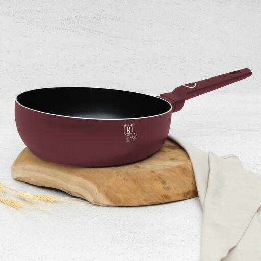 Tigaie flip Berlinger Haus, Leonardo, 26 cm, aluminiu, visiniu mat