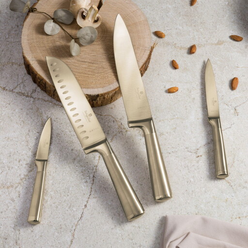 Set 4 cutite Berlinger Haus, Sahara/Leonardo, inox, auriu