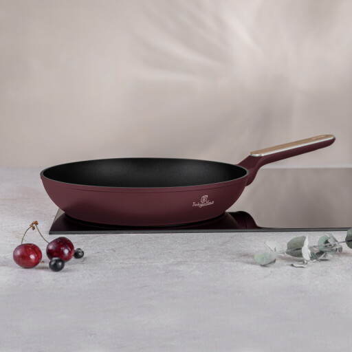 Tigaie Berlinger Haus, Leonardo Nordic, 28 cm, 2.4 L, aluminiu forjat, visiniu mat