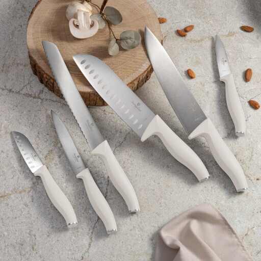 Set 6 cutite Berlinger Haus, Sahara, inox, crem mat