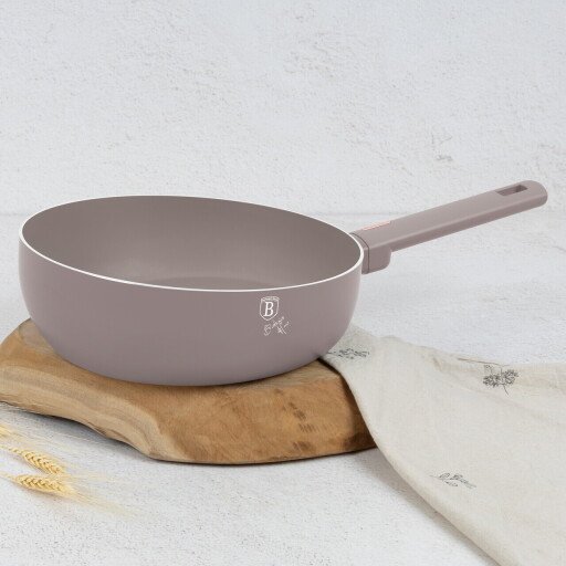 Tigaie flip Berlinger Haus, Taupe, 26 cm, aluminiu, taupe mat