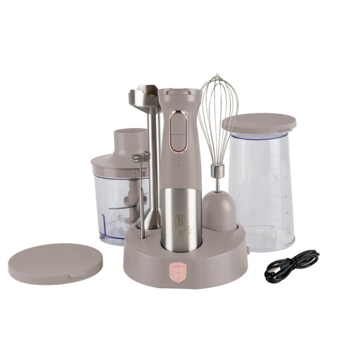 Set blender 6 in 1 Berlinger Haus, Taupe, 200W, inox/plastic, taupe mat