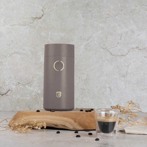 Rasnita electrica de cafea Berlinger Haus, Taupe, 150W, inox, taupe mat