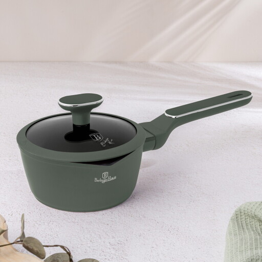 Cratita cu capac Berlinger Haus, Matte Green, 16 cm, 1.2 L, aluminiu forjat, verde mat