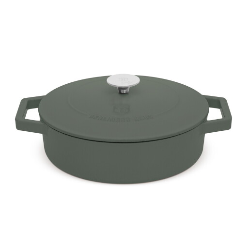 Oala cu capac Berlinger Haus, Matte Green, 26 cm, 2.57 L, fonta, verde mat