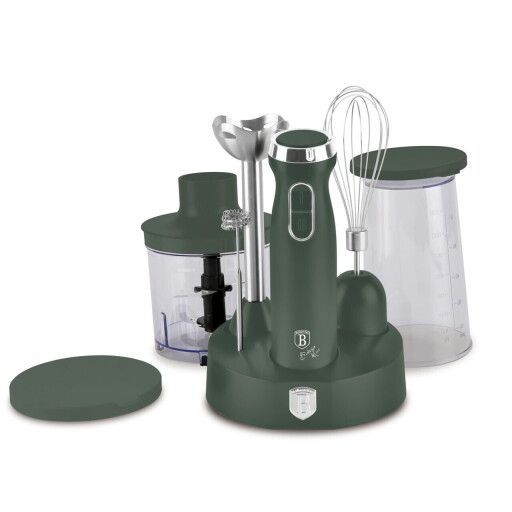 Set blender 6 in 1 Berlinger Haus, Matte Green, 800W, inox/plastic, verde mat